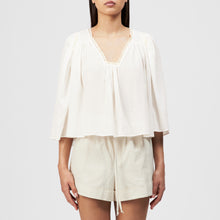 Lade das Bild in den Galerie-Viewer, DRYKORN Babydoll-Tunika-Bluse Ismara Offwhite