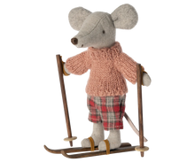 Lade das Bild in den Galerie-Viewer, MAILEG Ski und Skistöcke für große Schwester & Bruder