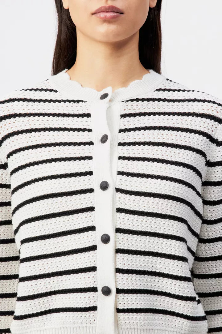 DRYKORN Francy Striped Cardigan Offwhite