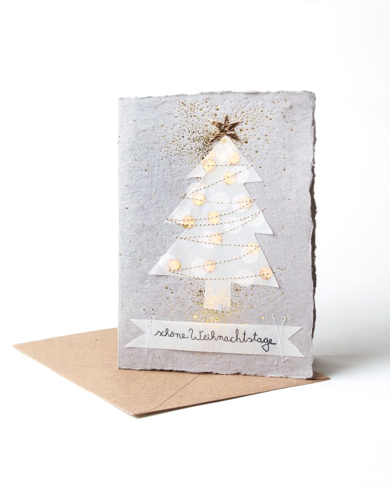 GOOD OLD FRIENDS Winterpapierkunstkarte Tannenbaum