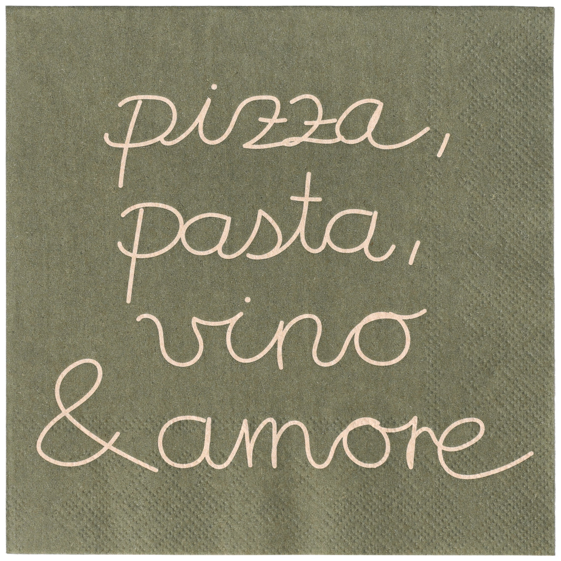RAEDER DESIGN Lunchservietten Pizza, Pasta, Vino & Amore