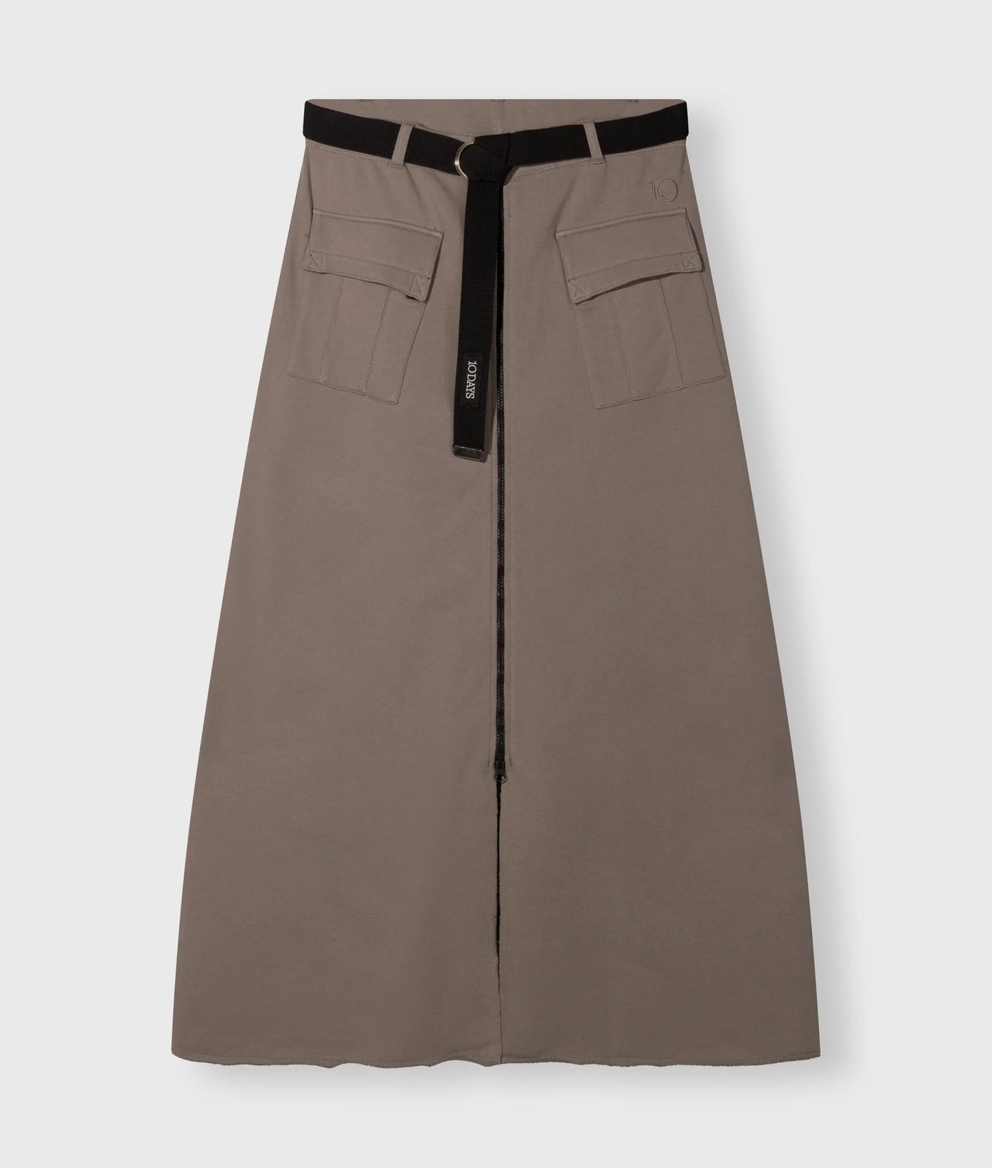 10DAYS AMSTERDAM Belted Midi Skirt Fleece