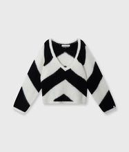 Lade das Bild in den Galerie-Viewer, 10 DAYS AMSTERDAM Soft V-Neck Sweater Stripe