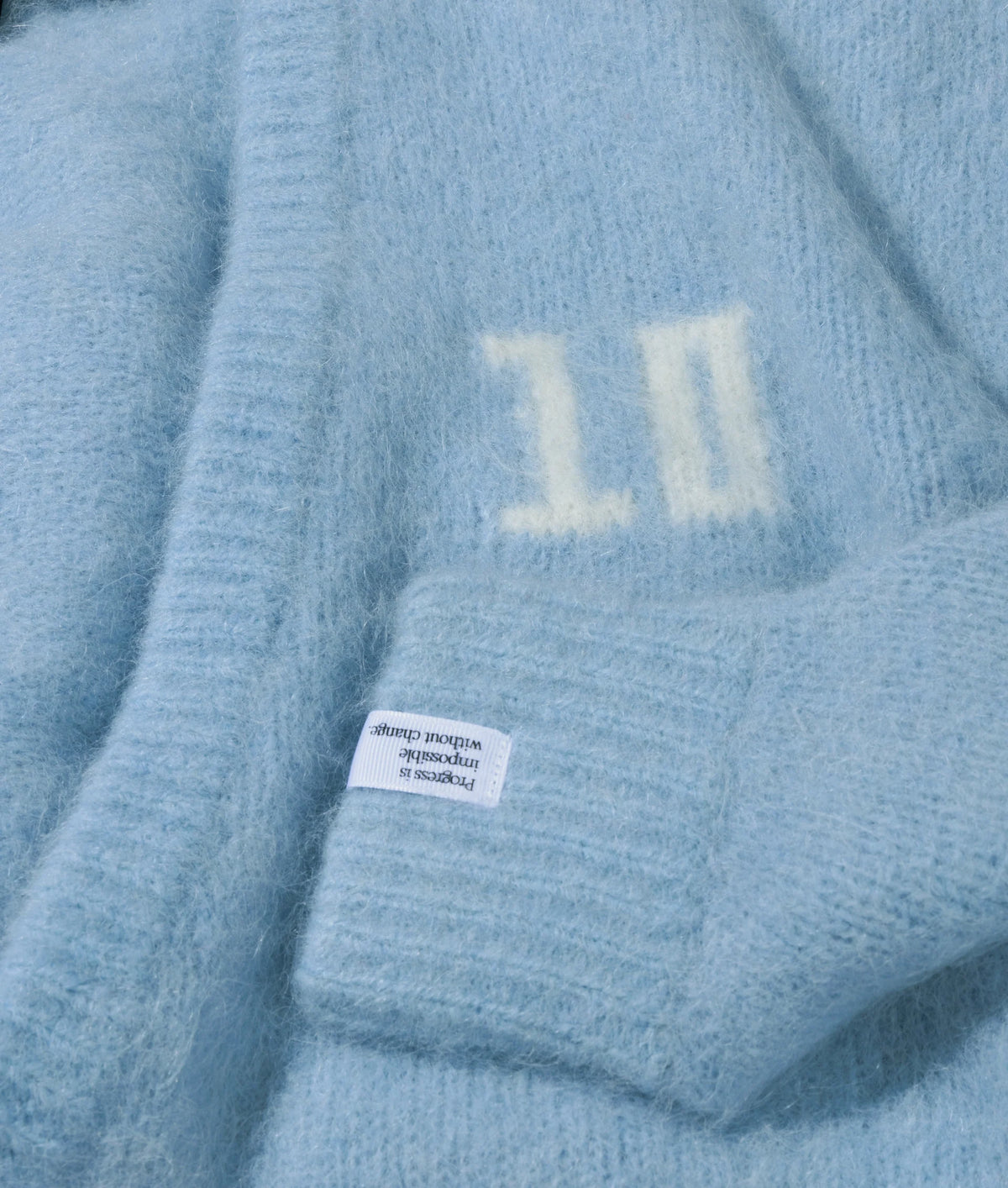 10DAYS AMSTERDAM Hairy Knit Cardigan Angel Blue