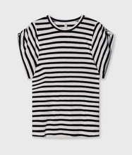 Lade das Bild in den Galerie-Viewer, 10DAYS AMSTERDAM Strong Shoulder Tee Modal Stripes