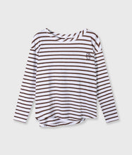 Lade das Bild in den Galerie-Viewer, 10DAYS AMSTERDAM Long Sleeve Tee Stripes White/ Dark Truffle