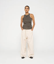Lade das Bild in den Galerie-Viewer, 10 DAYS AMSTERDAM Tank Rib Top Stripes black/light Latte