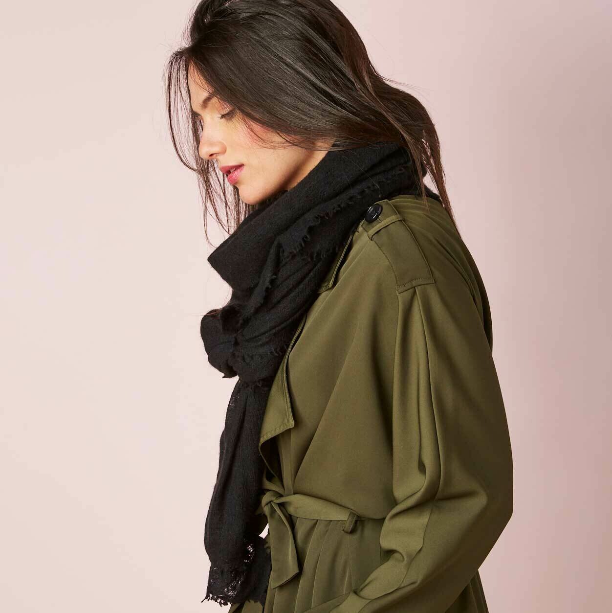 PURSCHÖN Pure Cashmere Schal schwarz