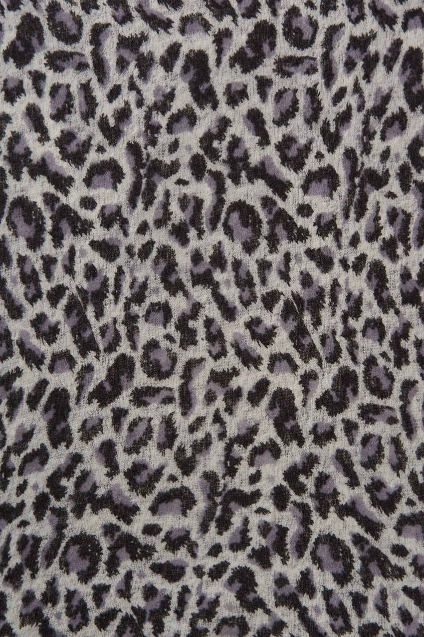 PURSCHÖN Pure Cashmere Schal Leo grau-schwarz