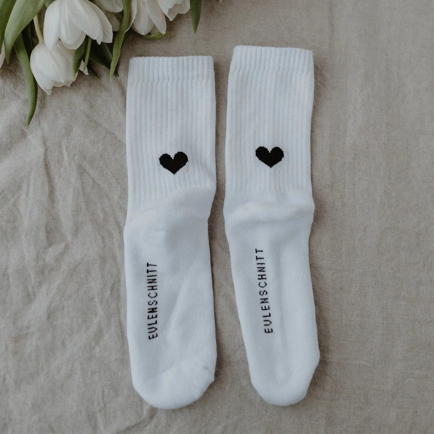 EULENSCHNITT Socken Herz