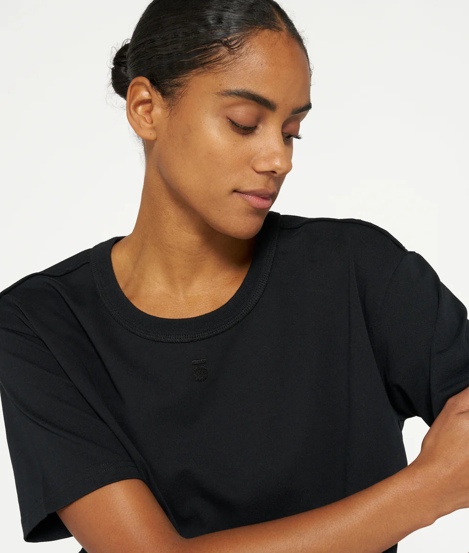 10DAYS AMSTERDAM Thick Cotton Tee Shirt Black