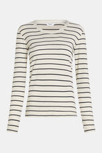 Lade das Bild in den Galerie-Viewer, PENN & INK N.Y. Longsleeve Stripe Vanilla/Black
