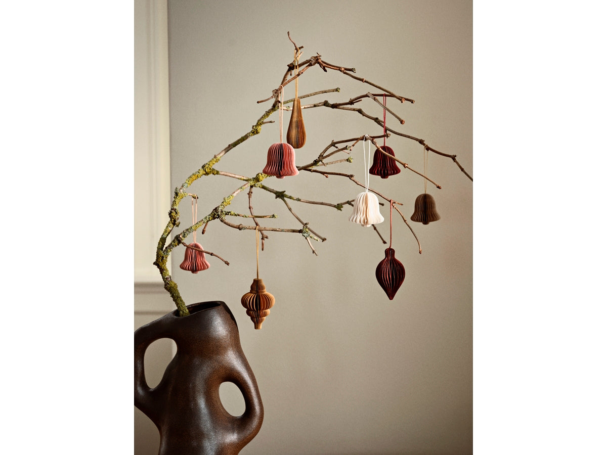 BROSTE COPENHAGEN Christmas Mix Baumschmuck 2-er Set brown
