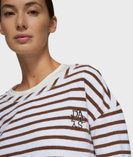 Lade das Bild in den Galerie-Viewer, 10DAYS AMSTERDAM Long Sleeve Tee Stripes White/ Dark Truffle