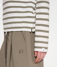Lade das Bild in den Galerie-Viewer, 10DAYS AMSTERDAM Long Sleeve Tee Stripes ecru/sage