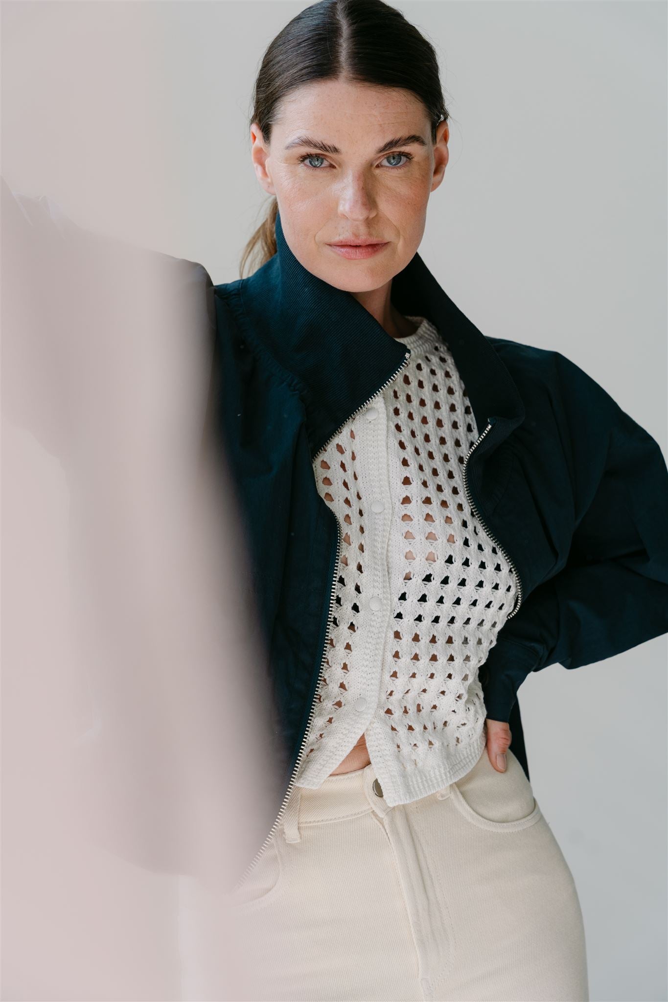 AIMEE THE LABEL NoaS6 Knitted Top White