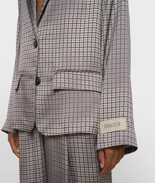 10DAYS AMSTERDAM Fluid Blazer Check Champagne