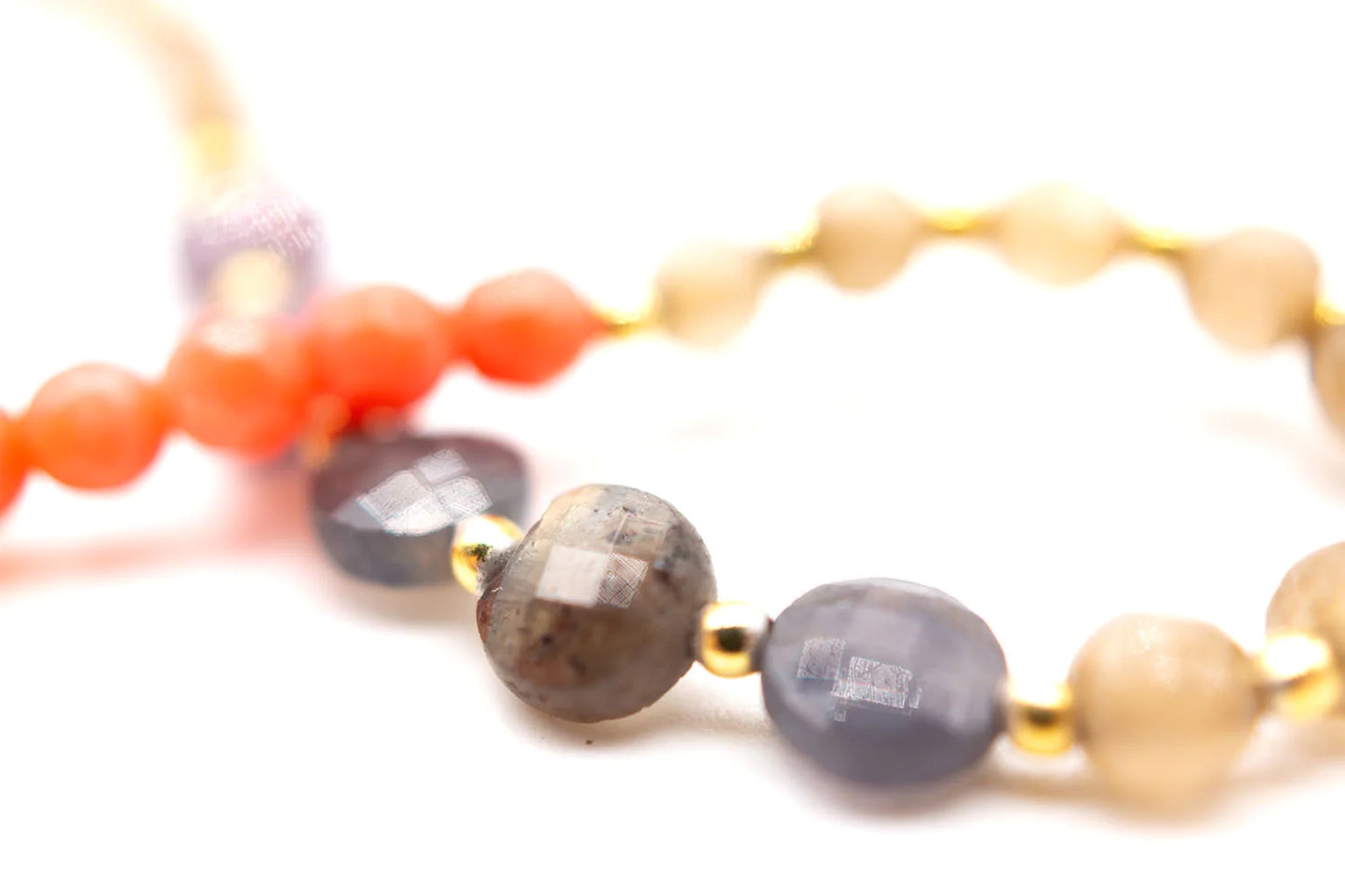 SCHMÜCKSTÜCK Mala Single Armband Orange Saphire