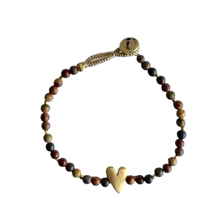 IBU JEWELS Armband Lulu Rosie Brown Jasper AE35