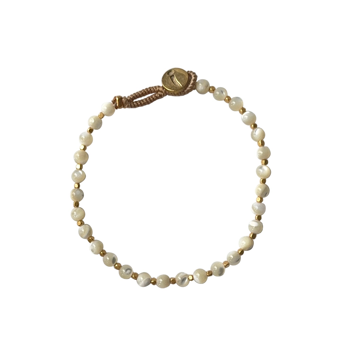 IBU Jewels Armband Bo Round Mother of Pearl BO29