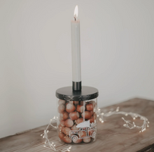 Lade das Bild in den Galerie-Viewer, EULENSCHNITT Kerzenhalter Sterne schwarz