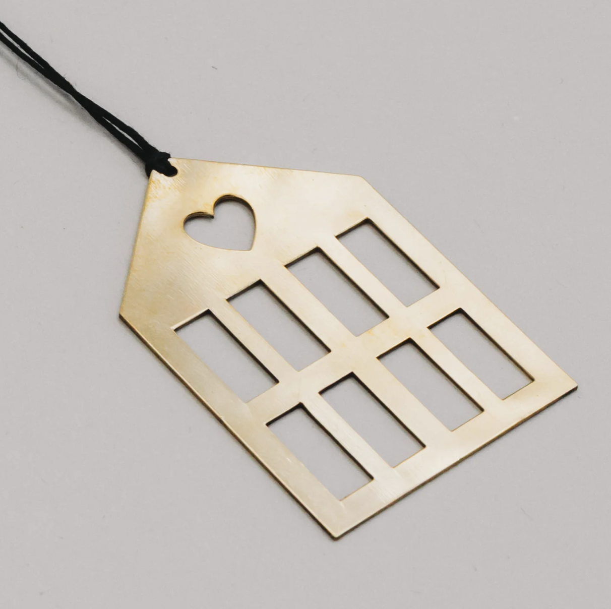 EULENSCHNITT Anhänger Haus 6er Set Gold