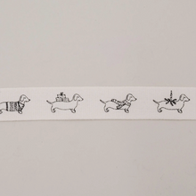 Lade das Bild in den Galerie-Viewer, EULENSCHNITT Geschenkband Weihnachtsdackel