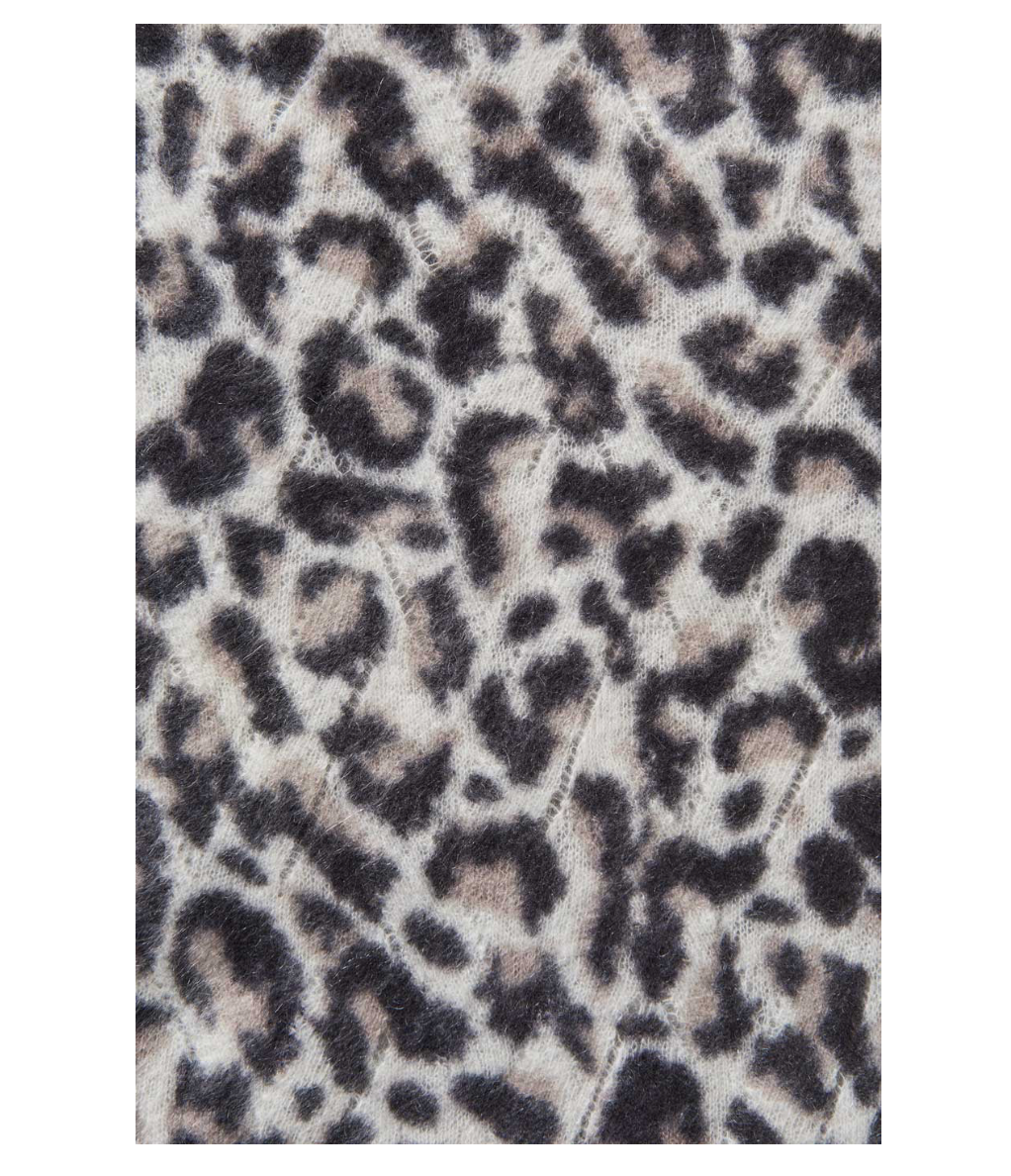 PURSCHÖN Pure Cashmere 3-Eck Tuch Leo black-grey