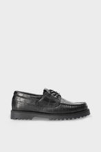 Lade das Bild in den Galerie-Viewer, COPENHAGEN STUDIOS Bootsschuhe CPH616 Croco Leather Black