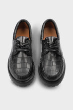 Lade das Bild in den Galerie-Viewer, COPENHAGEN STUDIOS Bootsschuhe CPH616 Croco Leather Black