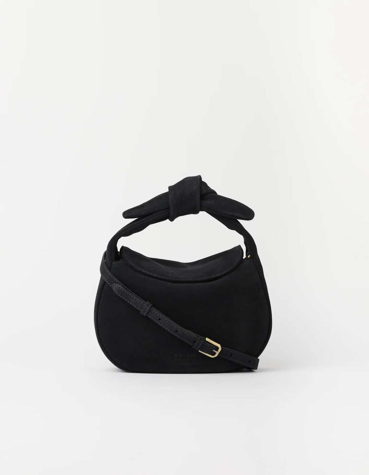 O MY BAG Bag Handtasche Coco Croissant Suede Black