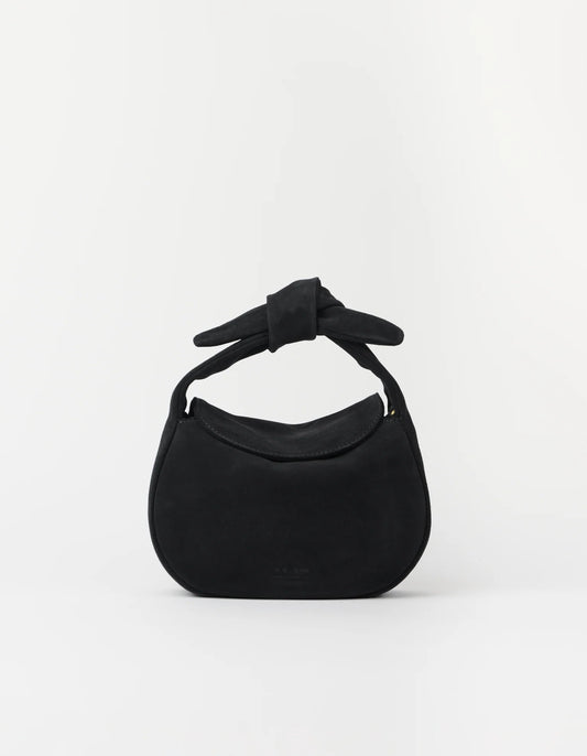 O MY BAG Bag Handtasche Coco Croissant Suede Black