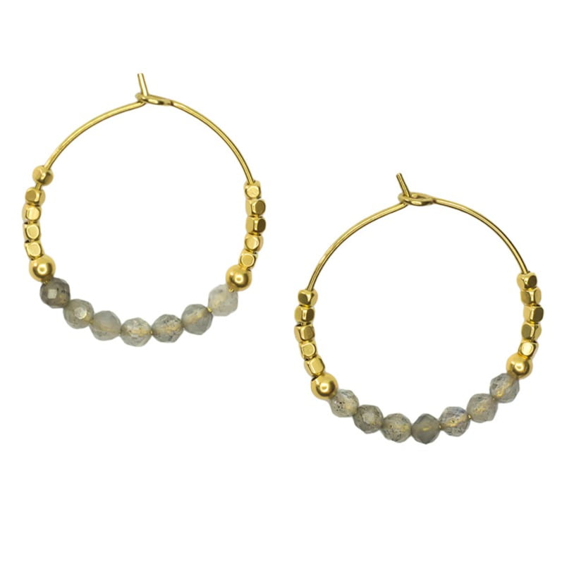 IBU Jewels Creolen Labradorite EU03