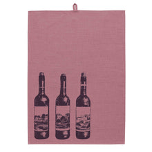Lade das Bild in den Galerie-Viewer, FROHSTOFF Geschirrtuch Leinen Erika Weinflaschen