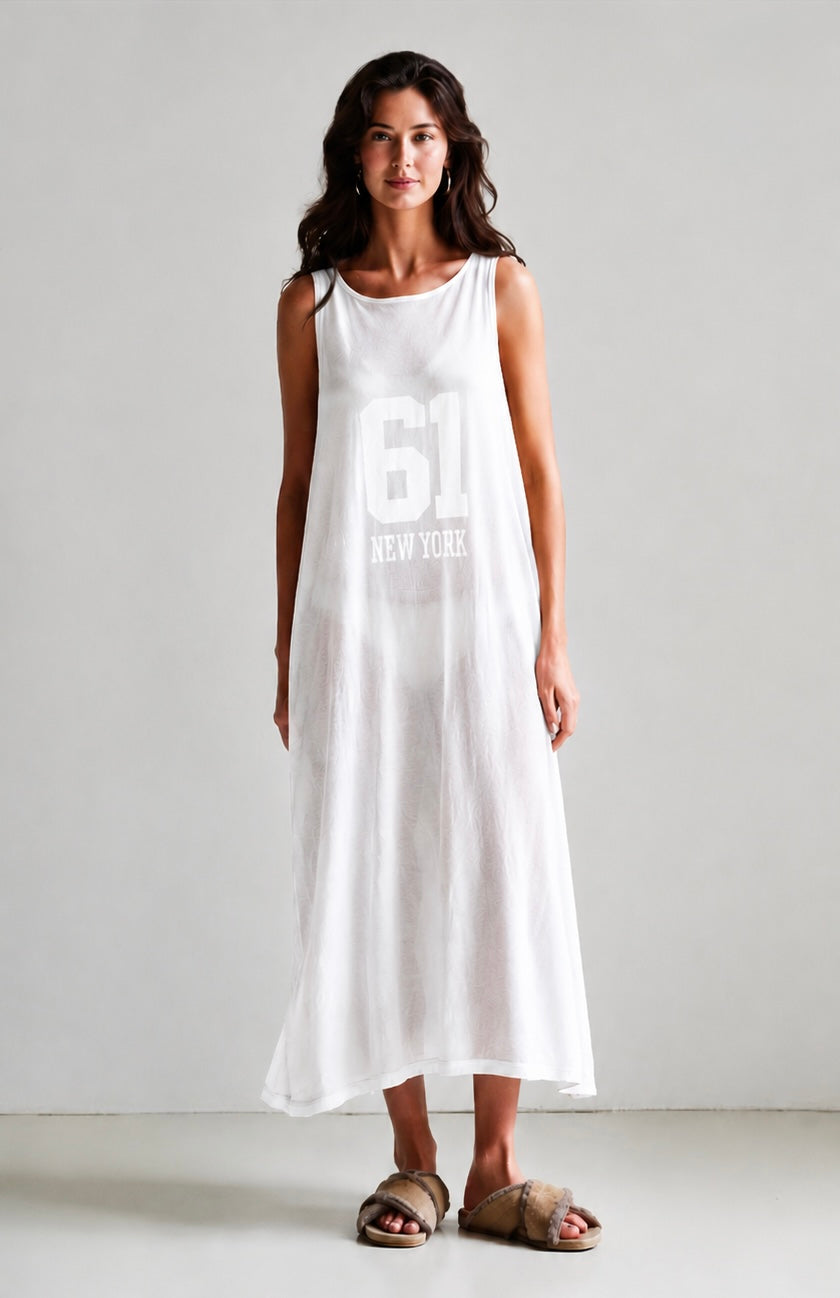 PENN & INK Limited Dress Print White