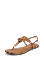 Lade das Bild in den Galerie-Viewer, HEY MARLY Zehentrenner Topping Pom de Paris Cognac