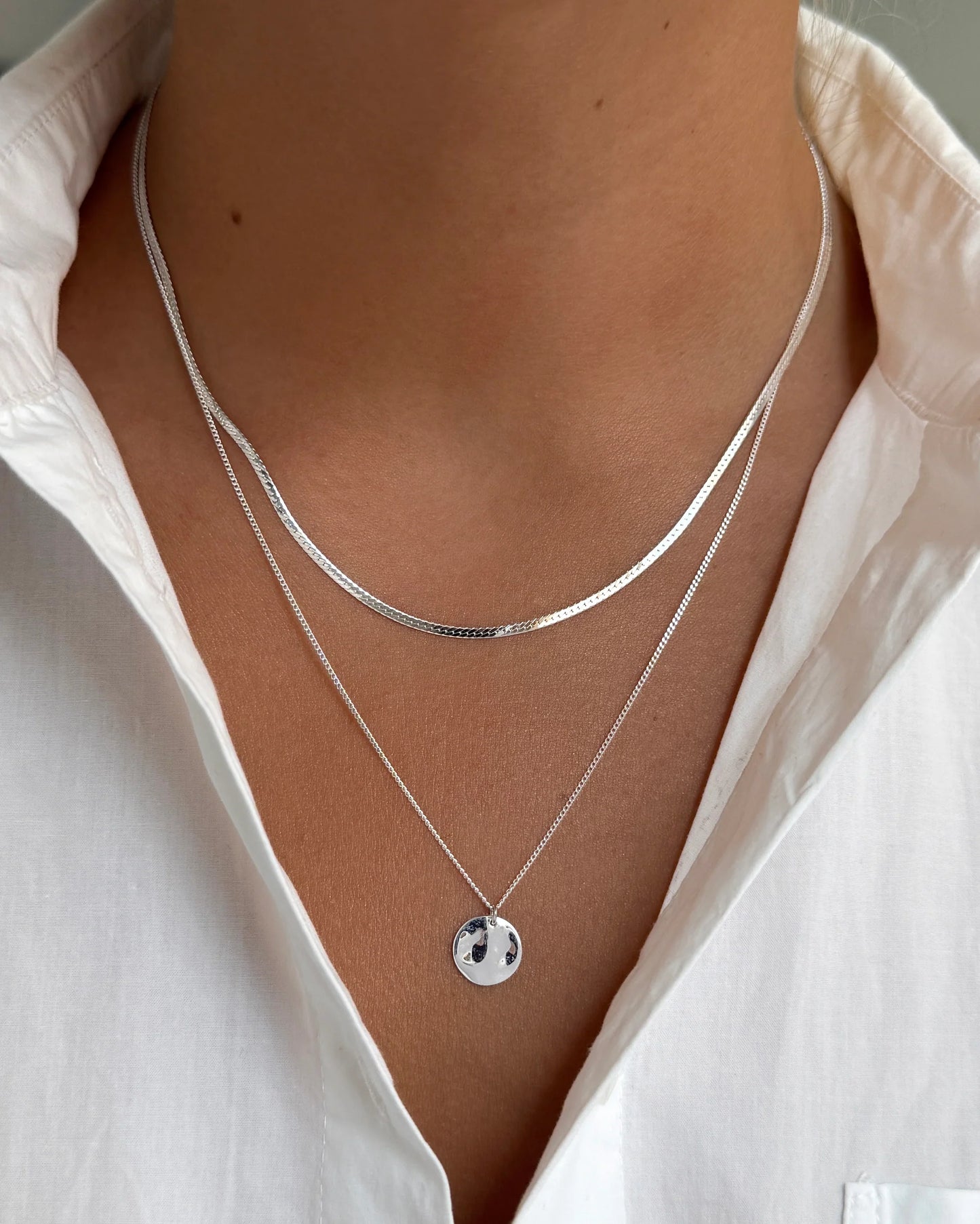 SYSTER P Halskette Herringbone Sterlingsilber