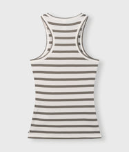 Lade das Bild in den Galerie-Viewer, 10 DAYS AMSTERDAM Tank Rib Top Stripes Ecru/Sage