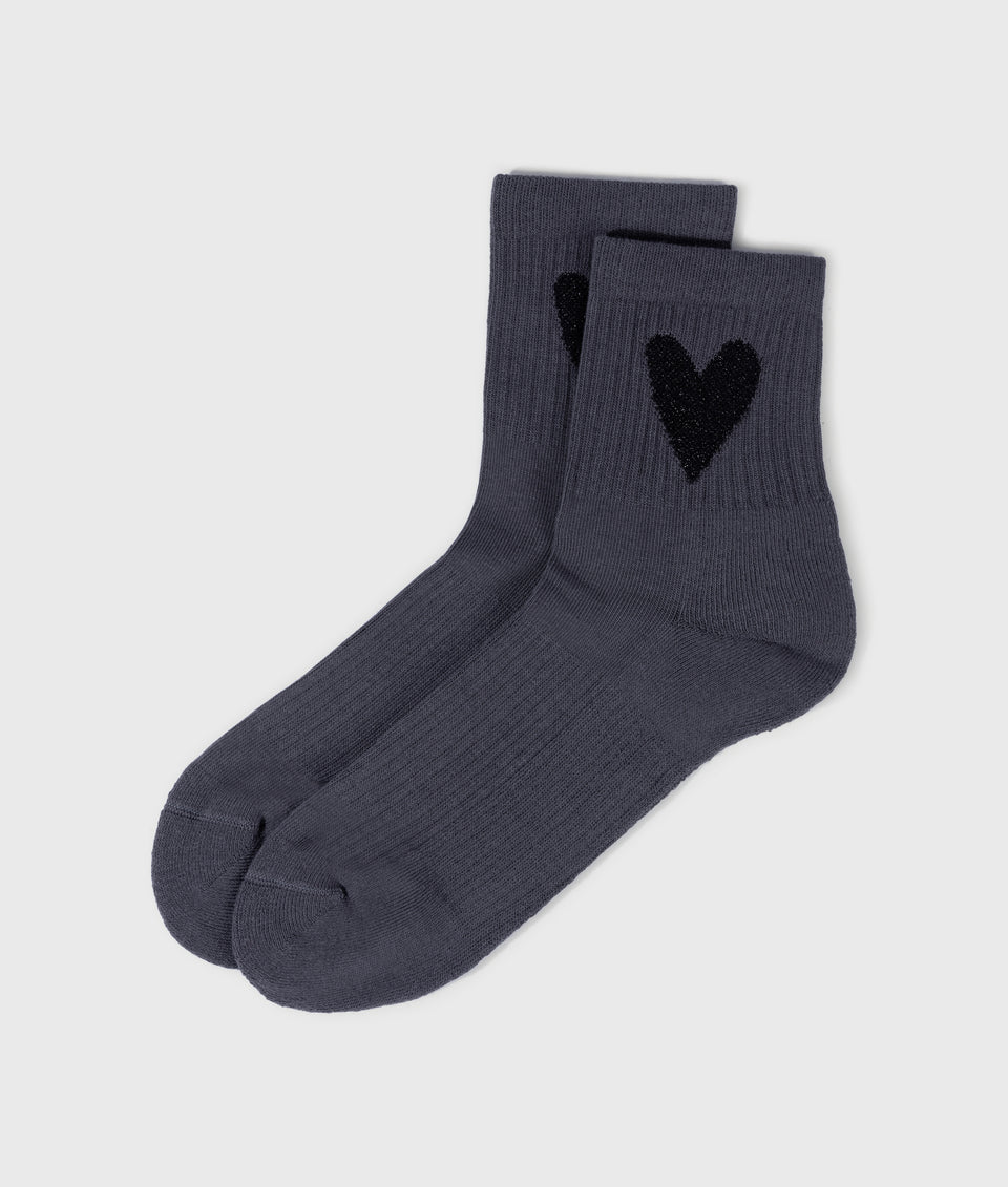10DAYS AMSTERDAM Socks Heart Steel Blue