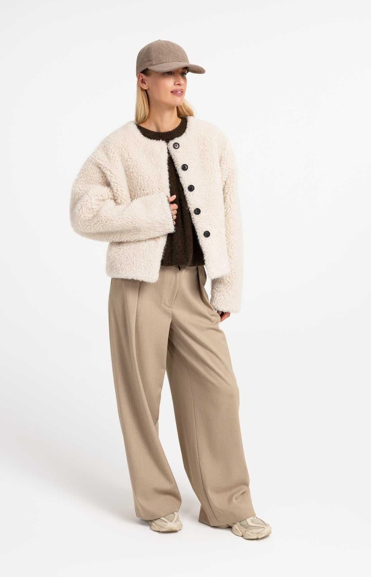 YAYA Wollkappe pure Cashmere grey