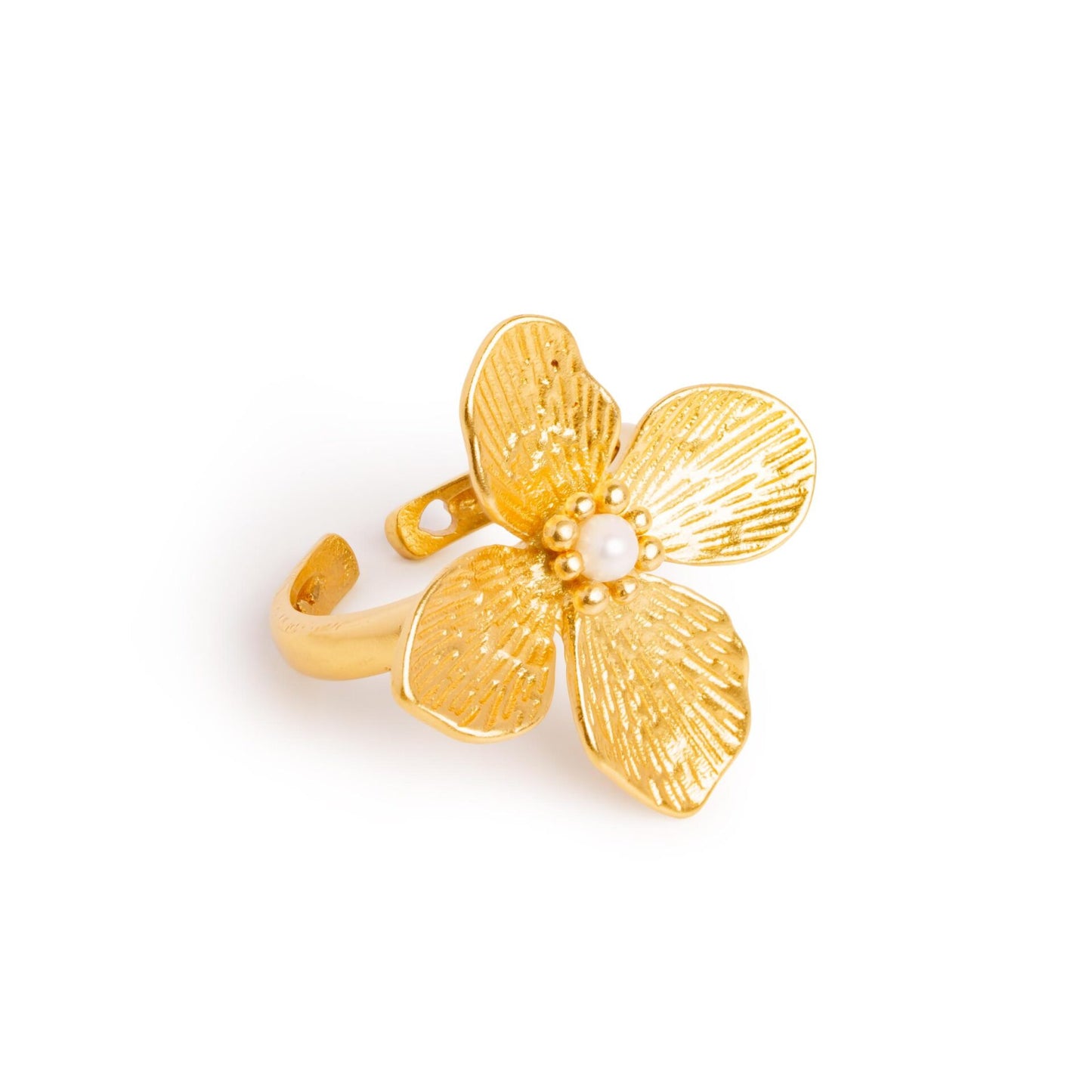 IBU JEWELS Ring Flower Pearl RD