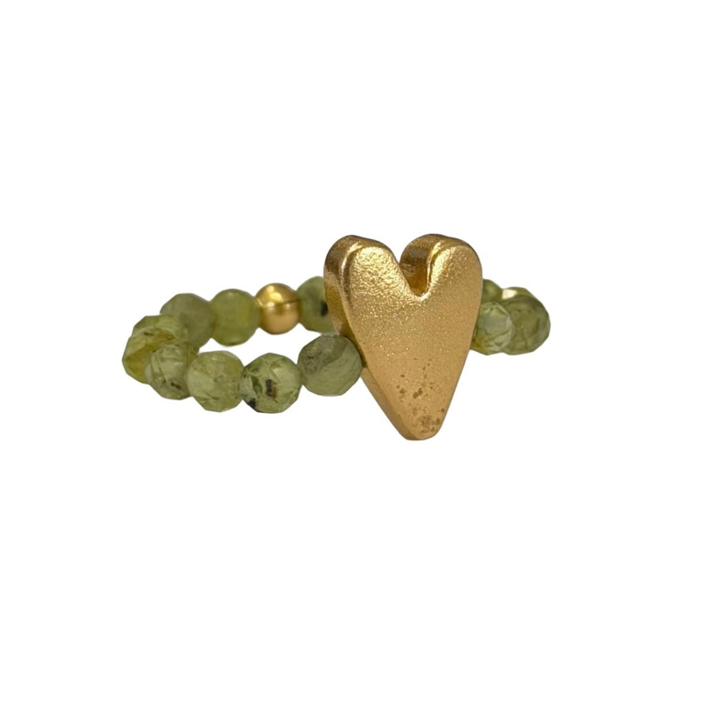 IBU Jewels Ring Sweat Heart Peridot RV39