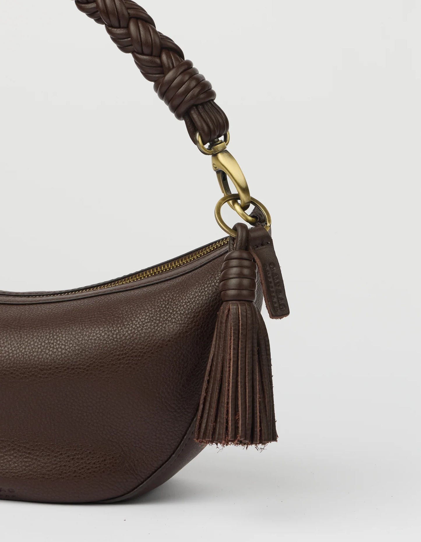 O MY BAG Bag Charm Tassel - Chocolate Soft Grain