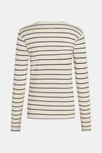 Lade das Bild in den Galerie-Viewer, PENN & INK N.Y. Longsleeve Stripe Vanilla/Black