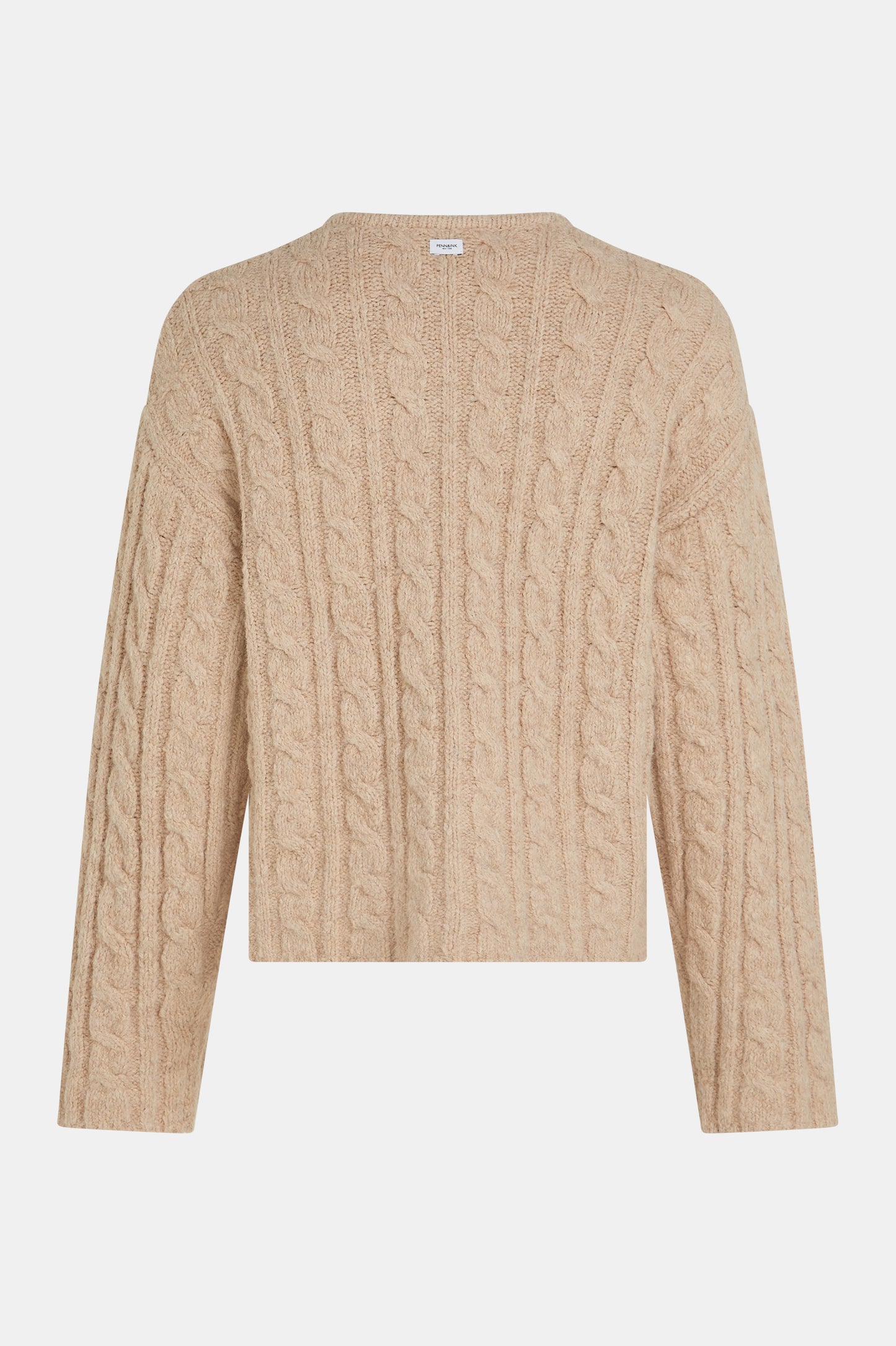 PENN & INK Strickcardigan mit Zopfmuster Camel