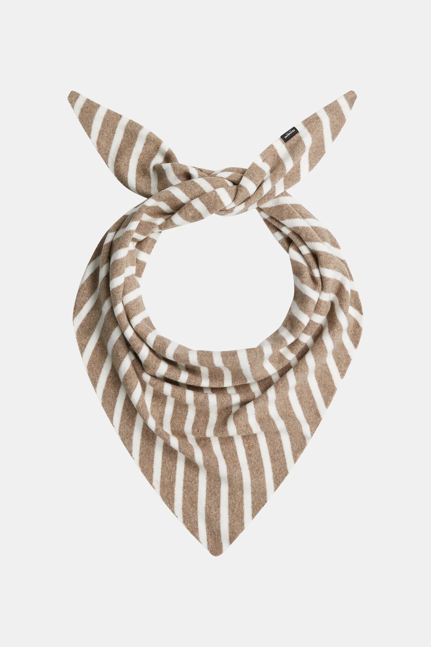 PENN & INK Schal Stripes Brown Ecru