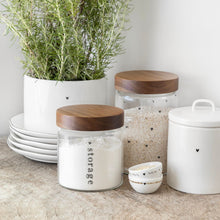 Lade das Bild in den Galerie-Viewer, BASTION COLLECTIONS Vorratsglas mit Holzdeckel