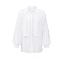 Lade das Bild in den Galerie-Viewer, YAYA Lagenbluse mit Balloonärmel White