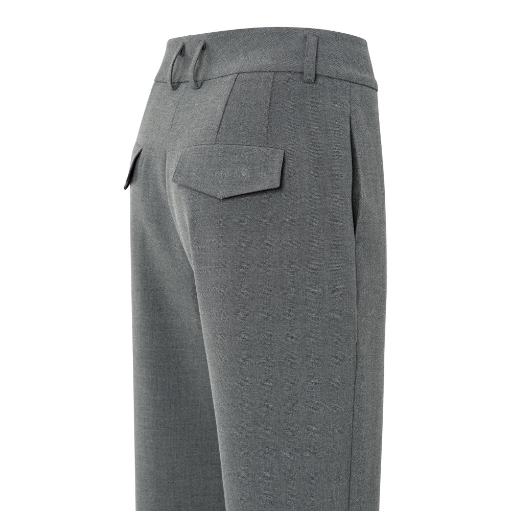 YAYA Hose mit hohem Bund Black Oyster Melange