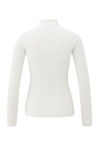 Lade das Bild in den Galerie-Viewer, YAYA Geripptes Oberteil mit Rollkragen Frost White